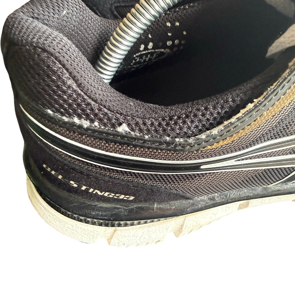 Asics Gel-Sting 33 Running Shoes Mens 10.5 Black Athletic Sneakers - Picture 7 of 12